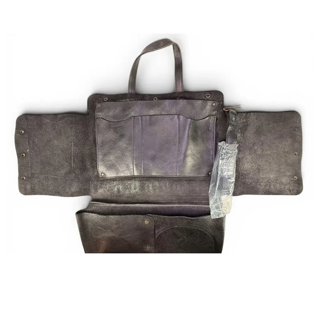 Bed Stu Commuter Laptop Bag Black‎ Leather Messenger Tote 15 Inch Unisex